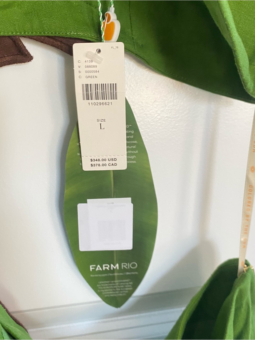 Anthropologie Farm Rio Palm Tree Midi Dress L NWT - Picture 5 of 6